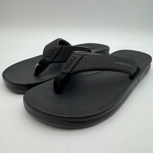 Flojos Gomez Mens Flip Flop Sandals Black Size 10 Thong Beach Casual Shoes
